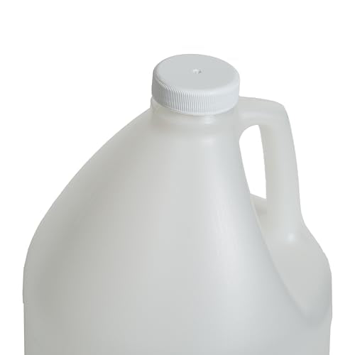 FastRack 1-Pack 1 Gallon Water Bottle - Round Plastic Jug Container with Lid | White Food Grade Gallon Water Jug, BPA-Free, Leak-Proof Pitcher with Lid Fermentation, Brewing, Storage & More - size: 1 x 1 Gallon