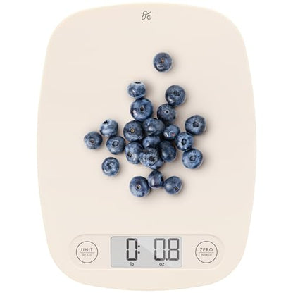 Greater Goods Food Scale – Digital Kitchen Scale, 1g Precision, Easy-Tare & Quick Conversion, Slim Compact Design, Durable & Portable | Ideal for Cooking, Baking & Meal Prep (Birch White) - color: Birch White