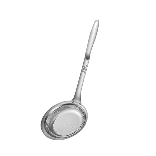 Stainless Steel Colander,Stainless Steel Fine Mesh Strainer with Long Handle for Kitchen Frying Food Skimming Grease, Oil Filter Food Strainer (5.9" Fine Mesh Strainer) - size: 5.9" Fine Mesh Strainer