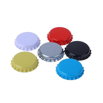 100PCS Tinplate Beer Bottle Caps Craft Beer Bottling Caps Oxygen Absorbing Seal Beer Bottle Caps DIY Home Brewing Tool(Black) - color: Black