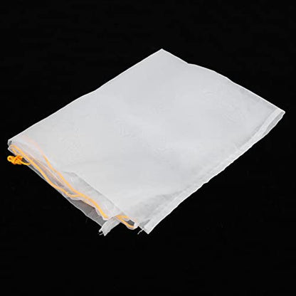 10PCS Honey Strainer Filter Reusable Bee Honey Net Bag Nylon Mesh Strainer Washable Beekeeping Supplies with Adjustable Drawstring for Wax Beer Nut Milk