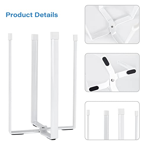 Kitchen Countertop Drying Rack for Bottles, Cups and Plastic Bags - Multifunctional Holder with Shelf and Trash Bag, White - color: White