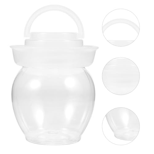 Veemoon 6pcs 200ml Fermenting Pickle Jars with Sealing Airlock, Household Vegetable Pickling Containers for Kitchen Food Storage