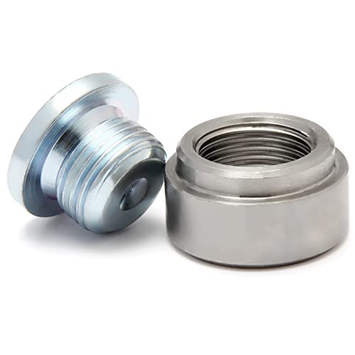 LEDAUT M18X1.5 Stepped Mounting Bung And Plugs (1 Bungs/1 Plugs) Fittings Weld Bung