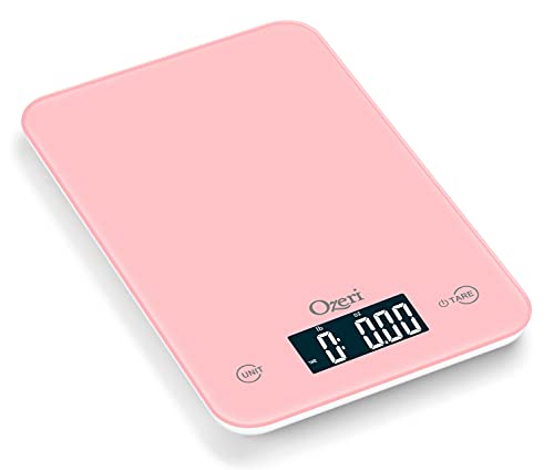 Ozeri Touch Professional Digital Kitchen Scale (12 lbs Edition) in Tempered Glass - color: Crystal Rose