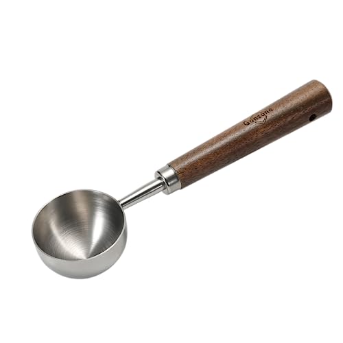 Vintage Coffee Measuring Spoon - 304 Stainless Steel, Coffee Scoop,10g Capacity, Walnut Handle - Perfect for Coffee, Tea, and More (Silver) - color: Silver