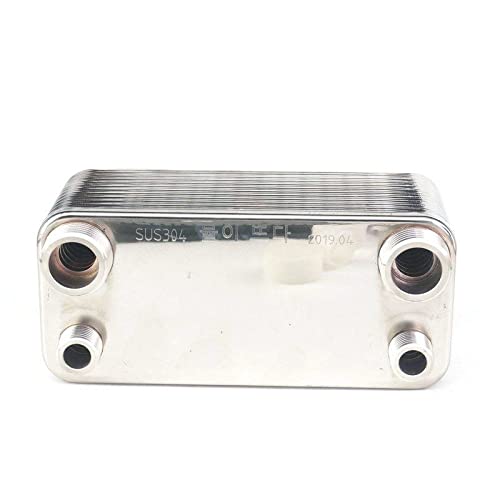 24 Plates Heat Exchanger Beer Wort Chiller Cooler 304 Stainless Steel for Home Brewing Beer 1.6Mpa