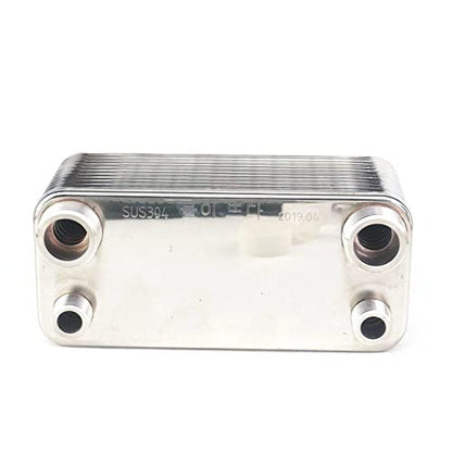 24 Plates Heat Exchanger Beer Wort Chiller Cooler 304 Stainless Steel for Home Brewing Beer 1.6Mpa