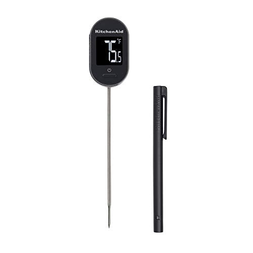 KitchenAid KQ904 Digital Instant Read Kitchen and Food Thermometer, Temperature Range: -40F to 482F, Black - color: Black