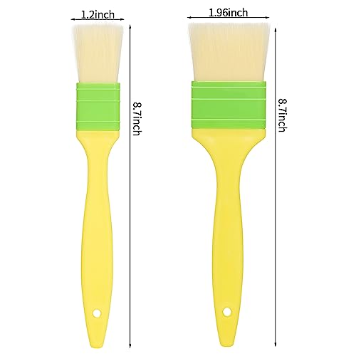 Pastry Brushes Basting Brush for Cooking Spreading butter, oil, or egg wash,Cooking Baking BBQ Oil Brush (2, 1in, 2in)