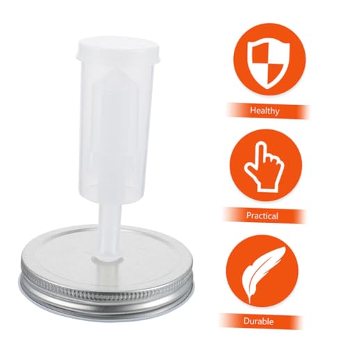 Tofficu Fermenting Jar Lid Kit for 87mm Wide Mouth Mason Jars with Airlock Fermentation Tool Pickles Can Lid Set for Home Canning and Sourdough Proofing with Fermenter Random Color