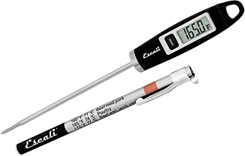 Escali DH1 Gourmet Digital Meat Thermometer with Extra Long Probe, NSF Certified, Black - color: Black