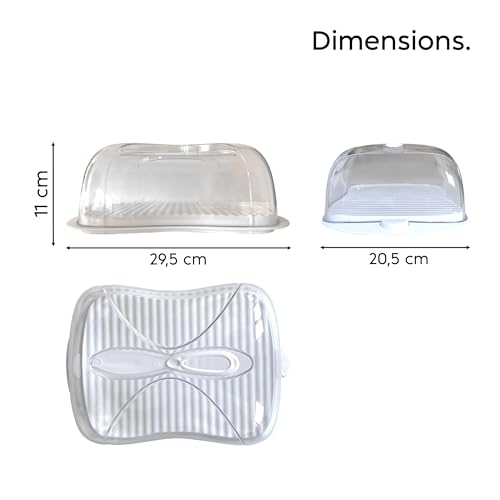 Snips Cheese Box | 3 Litres | Cheese Container | Food Container | White | Made in Italy | 0% Bpa