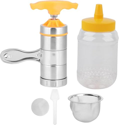 Harvesting Beekeeping Starter Tool Kit Set Equipment Filter Double Bee Sieve Honey Debris Strainer Beekeeping Press Machine Honey Extractor Beekeeping Stainless
