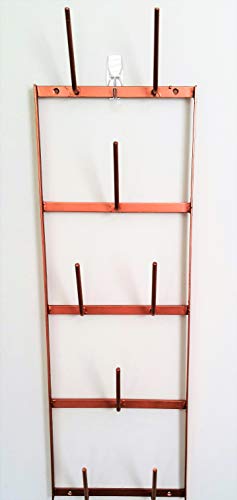 Glory & Grace Rustic Industrial Farmhouse Studio Wall Mount 8 Arm Bottle Tree Glass Drying Mug Dryer Rack (Copper) - color: Copper