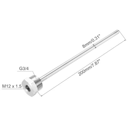 uxcell 8mm Dia G3/4 Thermowell Weldless Stainless Steel 304 with Cable Gland 200mm Length for Beer Fermenter, White - color: White, size: G3/4 x 200mm