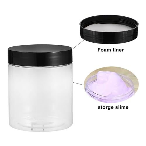 HOMSFOU Plastic Food Storage Jars with Lids 12pcs Plastic Sealed Canisters Airtight Kitchen Containers for Cereals and Pantry Organization