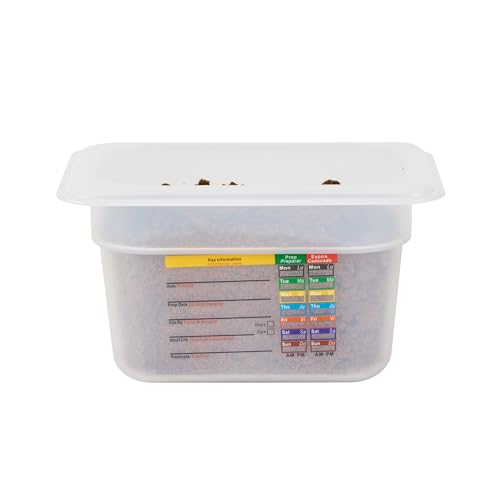 Restaurantware Food Storage Container 1 Pack of 6.8 x 4.2 x 3.9 Inches Plastic Stackable Storage Box White Reusable Label Container Dishwasher Safe For Restaurants And Kitchens