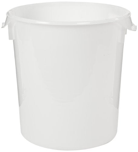 Rubbermaid Commercial Products Plastic Round Food Storage Container, 22 Quart, Clear, High Temperature Range Food Organization/Storage for Wet/Dry Food in Kitchen/Restaurants/Cafeteria - color: White, size: 22 Qt.