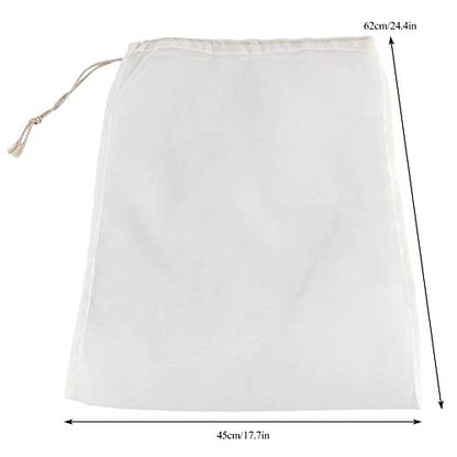 100 Mesh Fine Strainer Bags, 45x62cm Reusable Food Grade Wine Filter Bag Nut Milk Bags Coffee Cheese Cloths Strainer for Straining Food Nut Milk Brewing Needs