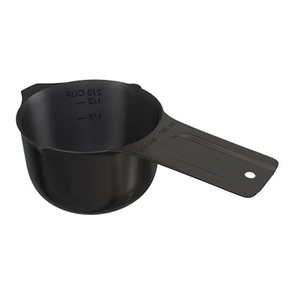 Color Up ⅔ Cup Measuring Cup (160 ml) – Premium Black Stainless Steel, Accurate for Wet & Dry Ingredients, Embossed Markings, Easy-Pour Spouts, Dishwasher-Safe, Kitchen Essential - size: 2/3 Cup (160 ml) Black