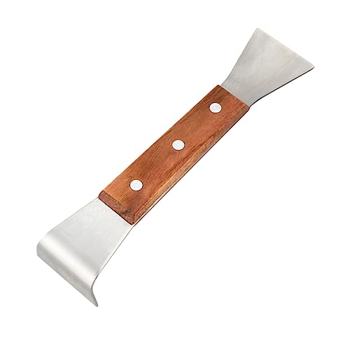 Stainless Steel Beekeeping Box Scraper with Wooden Handle Durable Bee Tool for Easy Honey Extraction and Hive Maintenance Essential Beekeeping Scraper for Every Beekeeper