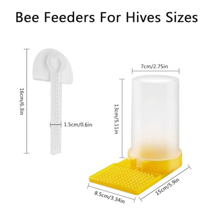 4 Pack Bee Feeders for Hives Honey Feeder 2 Large and 2 Small Bee Water Feeder Honey Beehive Entrance Feeder Beekeeping Water Dispenser Bee Drinking Beekeeping Equipment Nest Beekeeper Tools - size: 2 Large and 2 Small-4 Pack