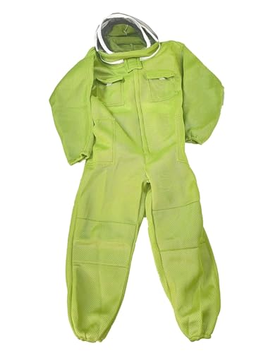 Bee Suit Beekeeping Cotton Suit Beekeeper Protection Clothing Safety Sting Proof Ventilated Anti Bee Jacket Attached Fencing Veil(XXL) - size: XXL