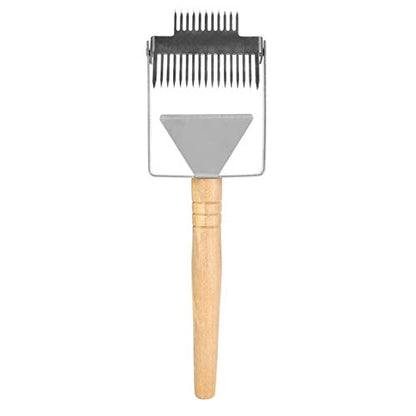 Tyenaza Beehive Honey Scraper, Honeycomb Scraper Equipment Double-Head Uncapping Fork Shovel Tool Beekeeping Equipment for Extracting Honey