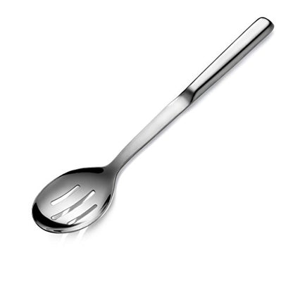 New Star Foodservice Hollow Handle Notched Serving Spoon (Silver, Slotted Serving Spoon (12-Inch)) - size: Slotted Serving Spoon (12-Inch)