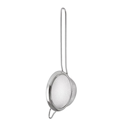 BergHOFF 3Pc Essentials 18/8 Stainless Steel Fine Mesh Strainers, Long, Ergonomically Designed Handle, Dishwasher Safe