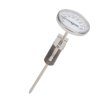 Mingzhe MILK THERMOMETER 4.6CM DIAL 12.5CM PROBE HIGH ACCURACY FAST READING POT THERMOMETER WITH BRACKET FROTHING MILK YOGURT COFFEE CHEESE MAKING