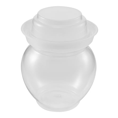 OUNONA Airtight Pickle Container with Sealed Lid Transparent Fermenting Jar for Kimchi Sauerkraut More Easy to Clean Storage for Home Use