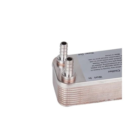 Female Thread Plate Wort Chiller Version 20 Plates Wort Chiller,Plate Heat Exchanger,Stainless Steel 304, Brewing Chiller, 1/2" Barb