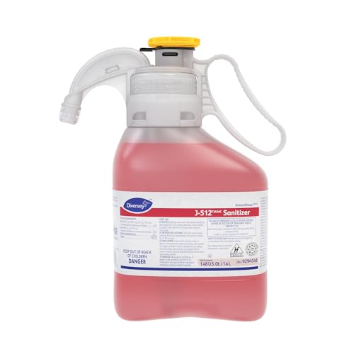 Diversey 9294548 Final Step J-512 Sanitizer, No Rinse Food Contact Kitchen Sanitizer, SmartDose Concentrate, 1.4-Liter
