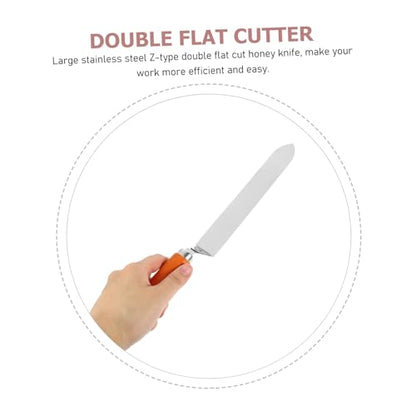 Sosoport Beginner Beekeeper Kit Beehive Tool Z-Shape Uncapping Knife Honey Extractor Scraper for Easy Random Color