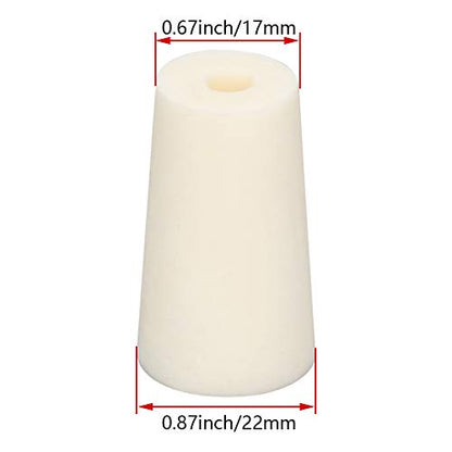 Othmro 5Pcs Drilled Rubber Stopper with Airlock, White Drilled Bungs Stopper with 0.79" Hole for Fermentation Use, Homebrewing Beer Kombucha Airlock Stopper