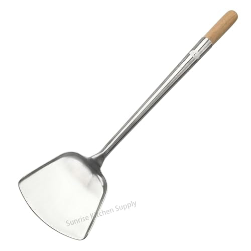 Sunrise Commercial Grade Wok Spatula/Ladle (#L Shovel (18.75"L)) - size: #L Shovel (18.75"L)