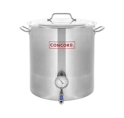 CONCORD Stainless Steel Home Brew Kettle Stock Pot (Weldless Fittings) (40 QT/ 10 Gal) - size: 40 QT/ 10 Gal