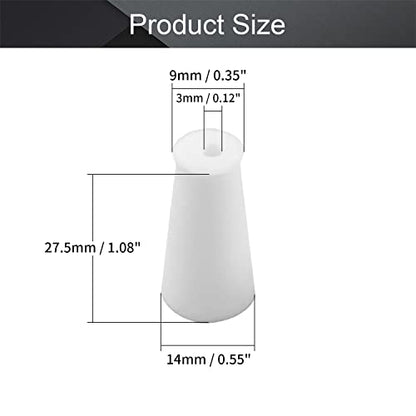 Othmro 10pcs Drilled Rubber Stopper with Airlock, White Drilled Bungs Stopper with 0.47" Hole for Fermentation Use, Homebrewing Beer Kombucha Airlock Stopper - size: 10pcs 12mm/0.47"
