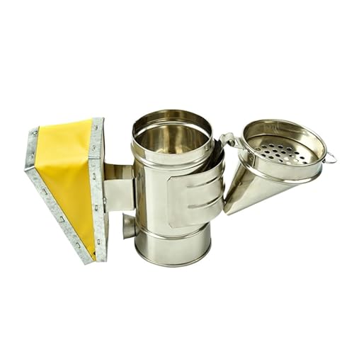Beekeeping Supplies, 3 Piece Mini Stainless Steel Manual Bee Smoker Transmitter Kit Beekeeping Tools Equipment Hive Smoke Spray