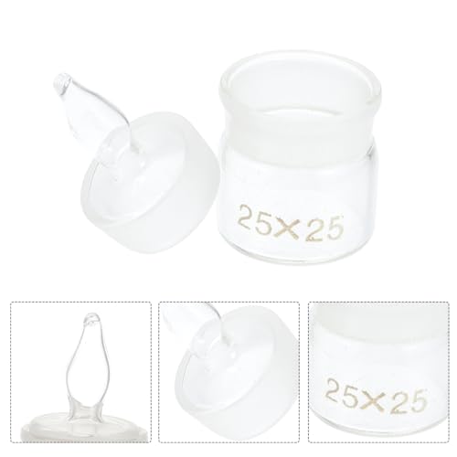 GARVALON 5pcs Glass Weighing Bottles Lids Laboratory Weighing Holders for Experiments Chemical Glassware for Home Classroom and Research Use - size: 5.00X2.50X2.50CM
