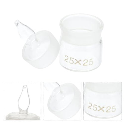 GARVALON 5pcs Glass Weighing Bottles Lids Laboratory Weighing Holders for Experiments Chemical Glassware for Home Classroom and Research Use - size: 5.00X2.50X2.50CM