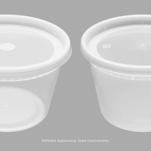 Karat [16oz - 240 ct] Clear PP Injection Molded Round Deli Containers with Lids (FP-IMDC16-PP) - color: Clear, size: 16oz