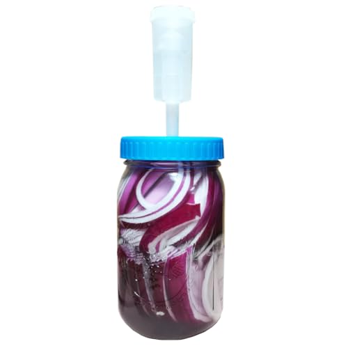 TopHomer Fermentation Lid Plastic Fermenting Lid Air Lock Fermenter Burp Lid for Making Kimchi, Ginger Carrots, Hot Sauce, Sauerkraut, Pickle(Rose red) - color: Rose Red