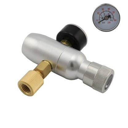 WHYLE Home & Brewing Homebrew Kegging Premium Regulated CO2 Charger Kit Mini Gas Regulator 3/8" Thread 30PSI 60PSI 150PSI Beer Kegerator Brewing Accessories(60psi) - color: 60psi