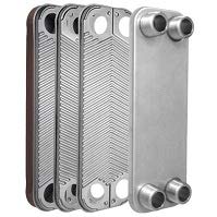 40 Plate Brazed Heat Exchanger – 3/4" MPT – 316L Stainless Steel Water to Water Heat Exchanger for Radiant Floor Heating, Outdoor Wood Furnaces, Wort Chilling, Oil Cooling - size: 3"x8"-40 plates