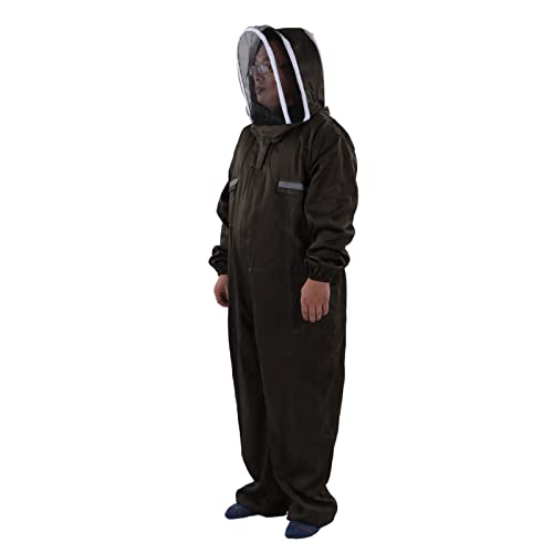 Ventilated Breathable Polyester Beekeeping Suit in Green, Full Body Protective Clothing for Men - Comfortable Fit, Prevents Bee Stings, Ideal for Swarm Commander Use