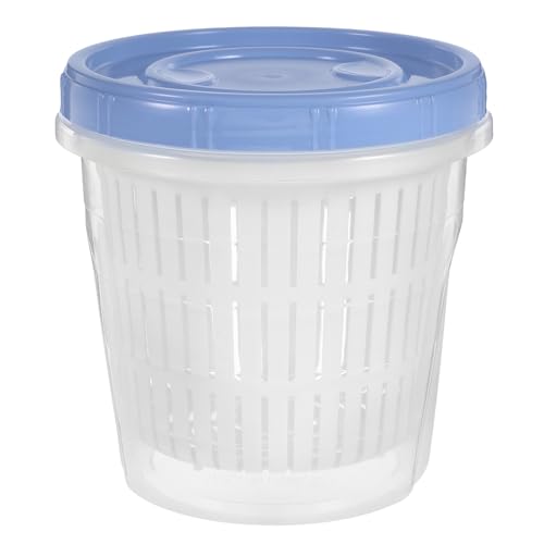 ARTIBETTER Pickle Container with Strainer 1250Ml Blue Pp Airtight Pickling Jar for Kimchi Vegetables and Fruits