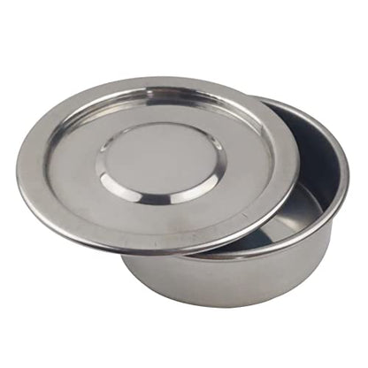 LABALPHA Lab Sieves Pan with Lid, 4'' Diameter, 304 Stainless Steel - size: pan+lid (4'')